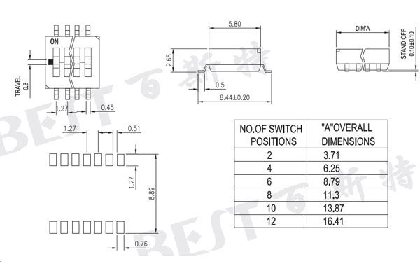 編碼開(kāi)關(guān)HDS4參考圖紙 編碼開(kāi)關(guān)HDS4參考圖紙